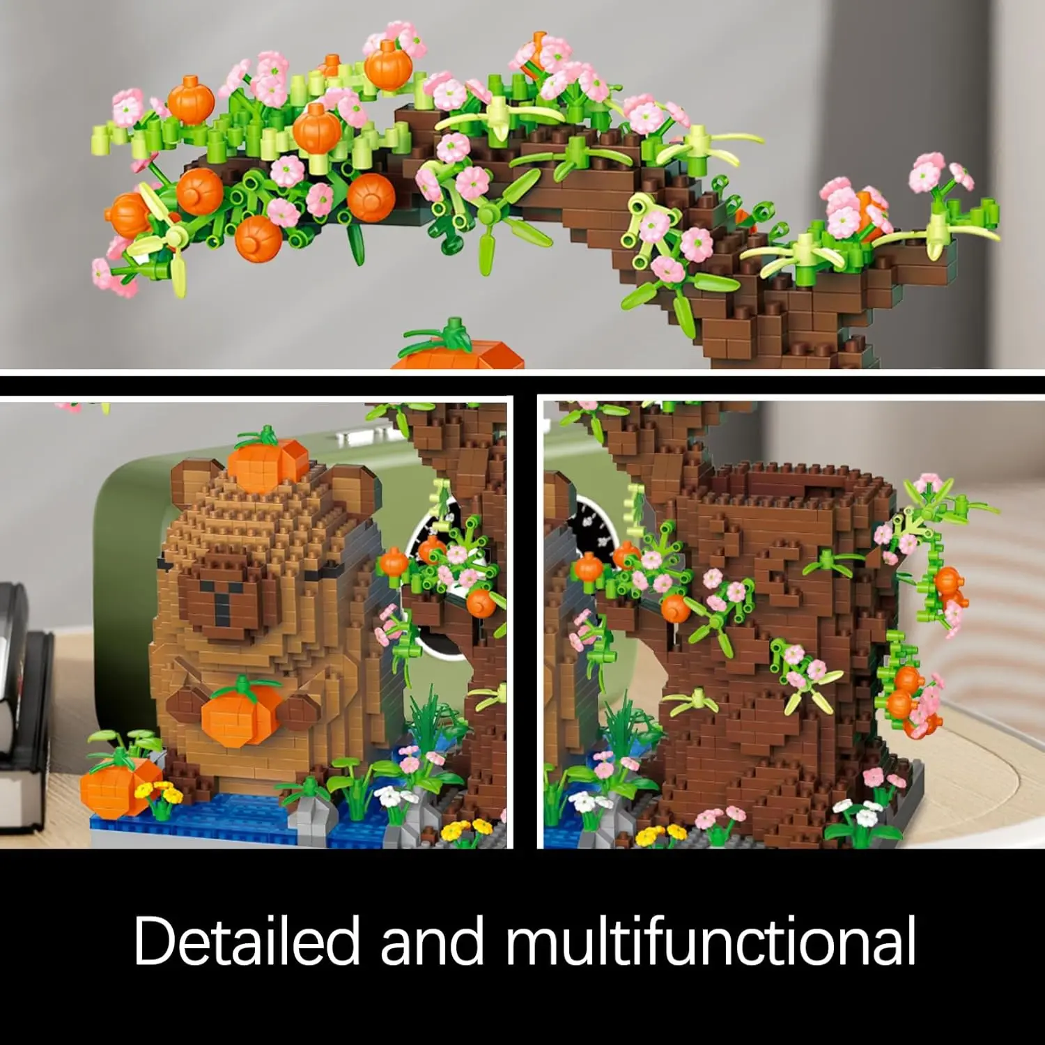 Tempat Pena Capibala Blok Bangunan Seri Puzzle Partikel Kecil Tikus Lumba-lumba Kemasan Baru Mainan Rakitan Hadiah Ulang Tahun