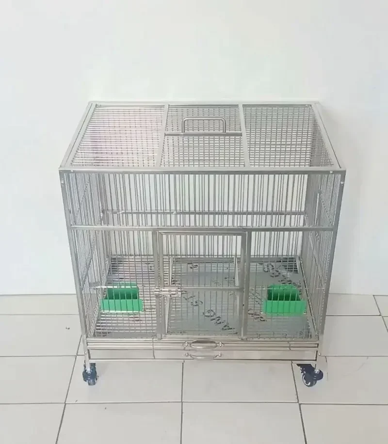 Stainless Steel Parrot Tray Metal Rectangle Large Houses Outdoor Jaula Pajaro Grande Pet Supplies