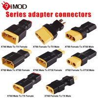 9IMOD 2/4PCS Plug XT60 XT30 XT90 T-plug Male Female Connector Adapters Plug Single Level Adanter Plug No Wires RC LiPo Battery