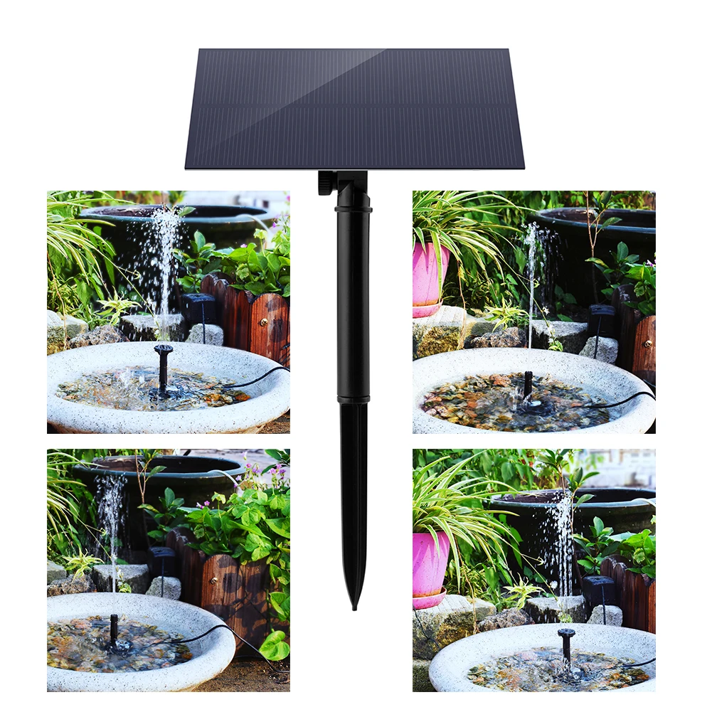 5W 1.5V Fountain Panel Pump Garden Decoration with Stake Solar Power Panel Water Pump Watering System 180L/h Kits for Fish Tank view 5