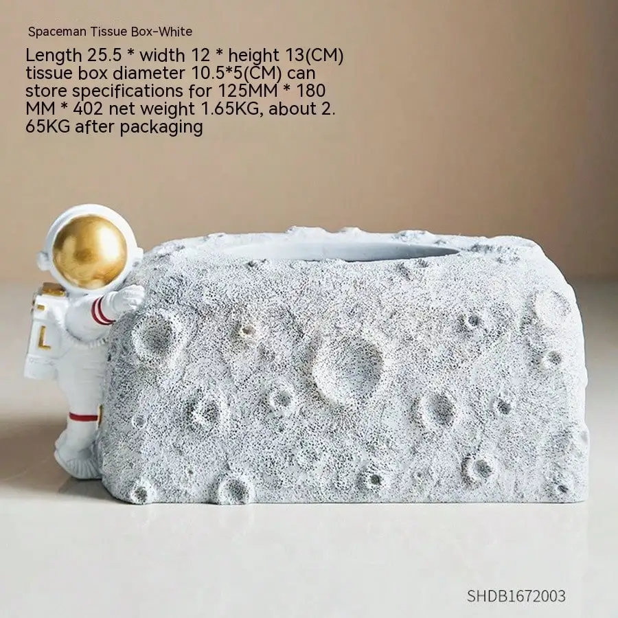 

Astronaut Tissue Box Desktop Decoration Multifunctional Bedroom Tissue Storage Rack Household Tissue Dispenser Children's Gifts