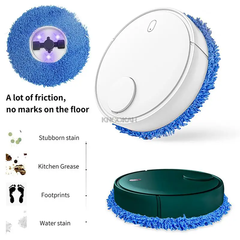 自動モップクリーナーロボット乾湿両用 2 in 1 掃除ロボットスマート床塵除去家庭用掃除機