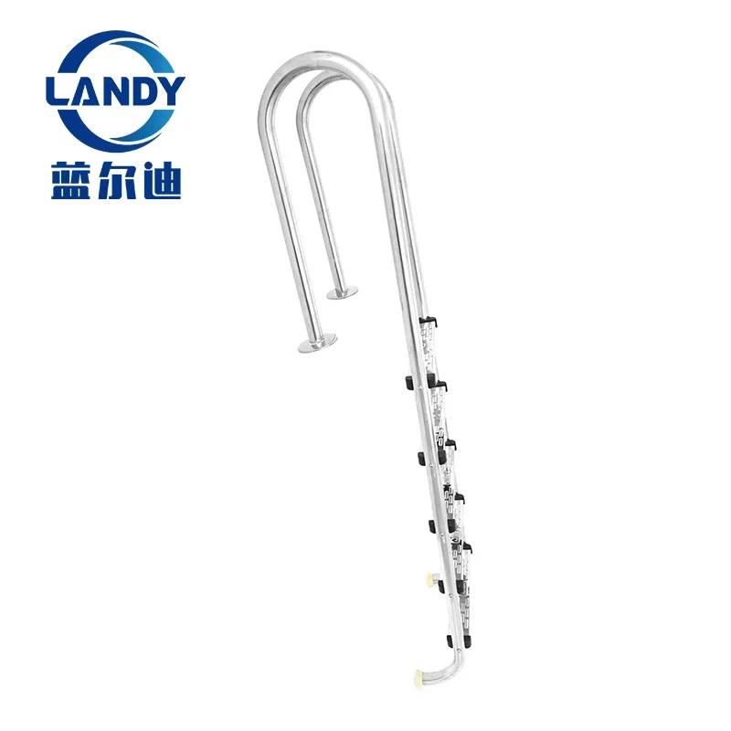Landy New Arrival Stainless Steel Ladder Escalator Floor Pool Accessories for Swimming Pools Durable Easy Install Silver