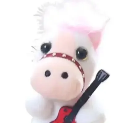 Cartone animato carino violino pony ciondolo bambola giocattolo ciondolo bambola di pezza morbida portachiavi zaino borsa per auto portachiavi decorazione regalo per bambini