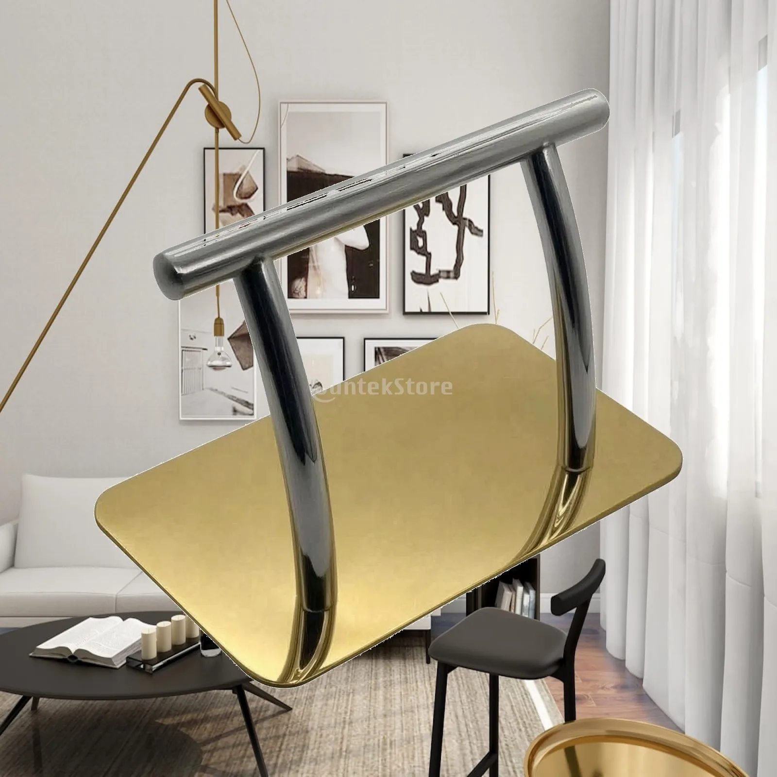 Salon Chair Footrest Stainless Steel Barber Chair Footrest Hardware Universal Ergonomic for Hair Stylists, Barbershops
