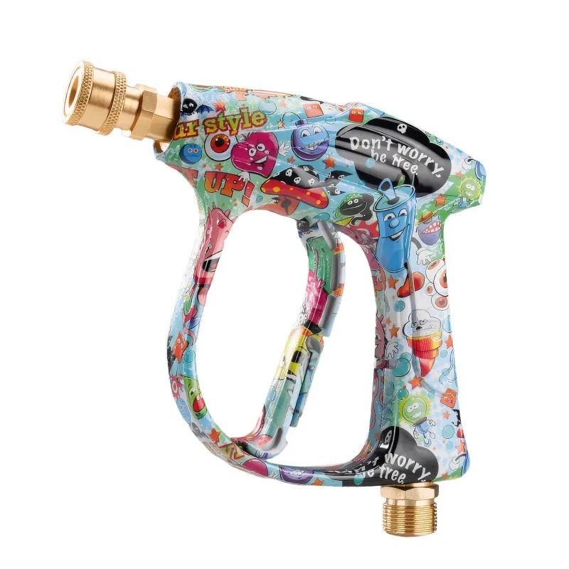 2026 New Graffiti High Pressure Washer Gun with Aluminum Valve & Copper Head, 5 Color Nozzles, 1/4