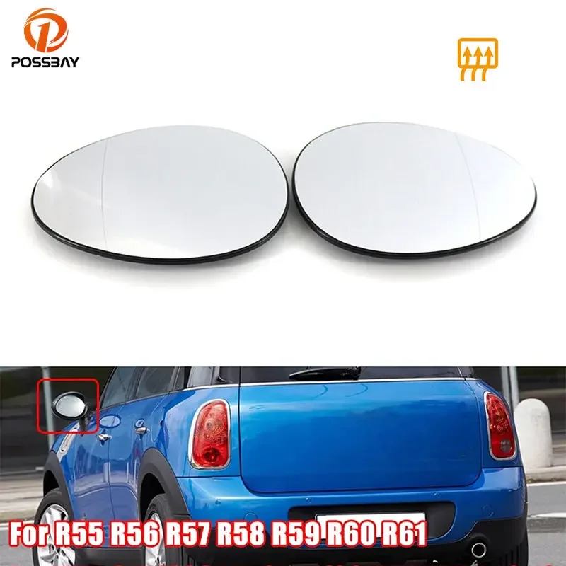 Car Front Left&Right Side Wing Mirror Glass Heated For MINI R55 CLUBMAN 2008-2014/for MINI R56 COOPER 2007-2013 Accessories