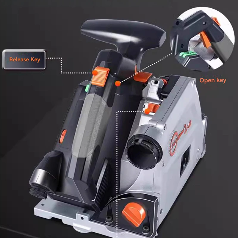 Dust-free Track Saw Electric Circular Saw Wood Cutting Machine Carpentry Professional Level Power Cutting Tool