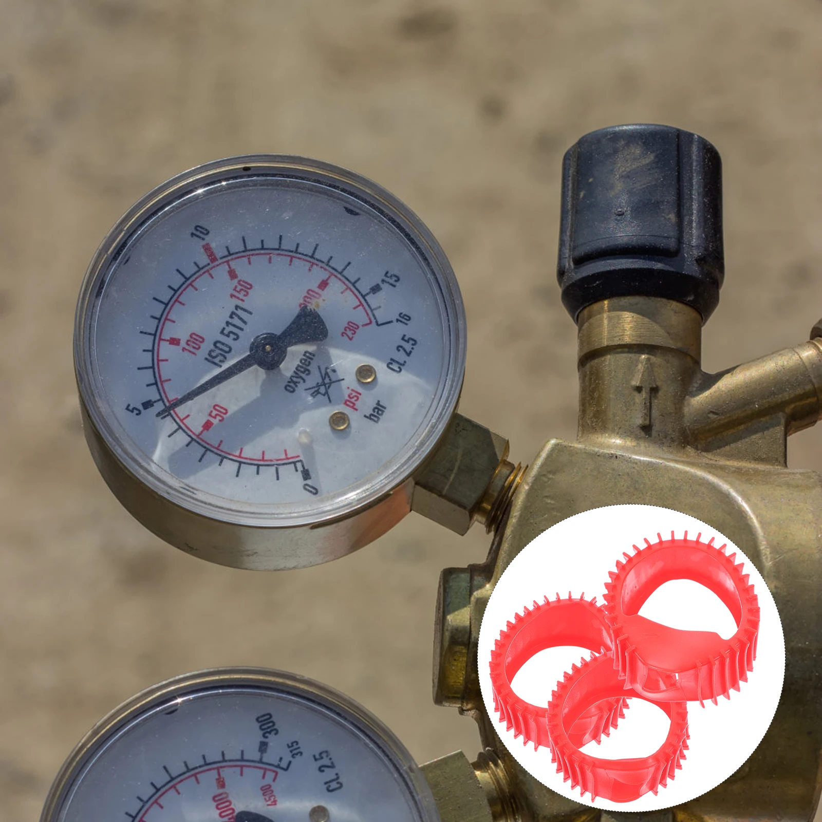 

3pcs Pressure Silicone Protector Cover Silicone Acetylene Propane Tank Welding Tool Kit Oxygen Regulator Protector