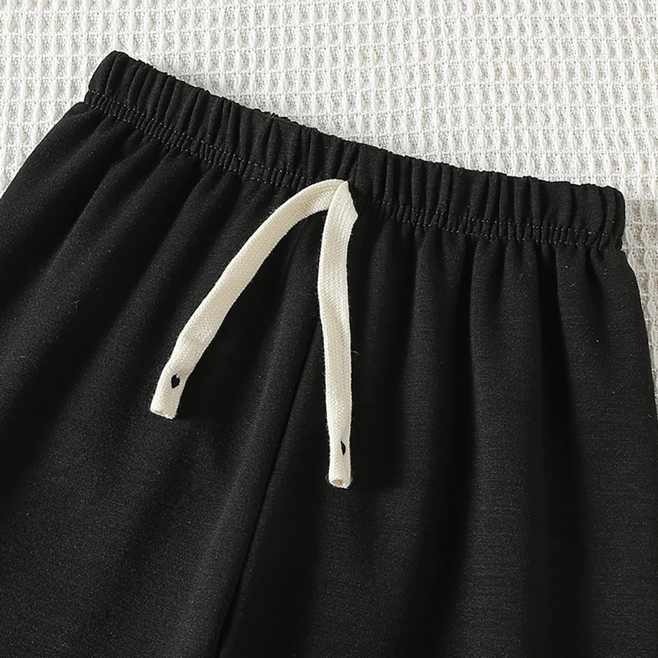 Herbst- und Winter-Kinderhose mit Kordelzug, dekorative Jogginghose für Jungen und Mädchen, Sporthose mit elastischem Bund, lässige Outdoor-Hose – Detail 7