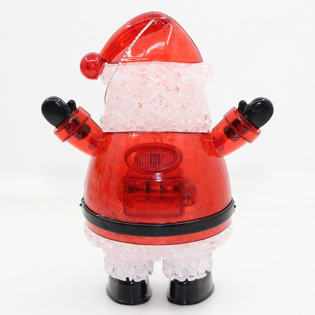 

Christmas Decor Indoor LED Colorful Lights Night Santa Clause Lamp Red Tree Decorations