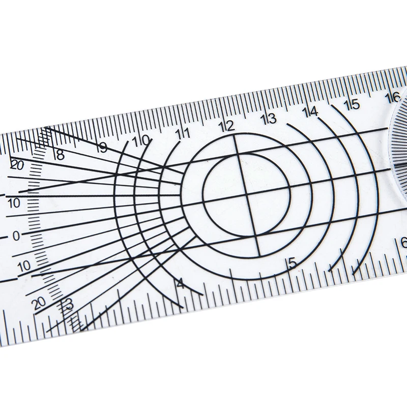 1pc 0-140mm ângulo de goniômetro 360 ° ângulo médico ângulo de régua inclinômetro régua transferidor ângulo localizador ferramenta de medição