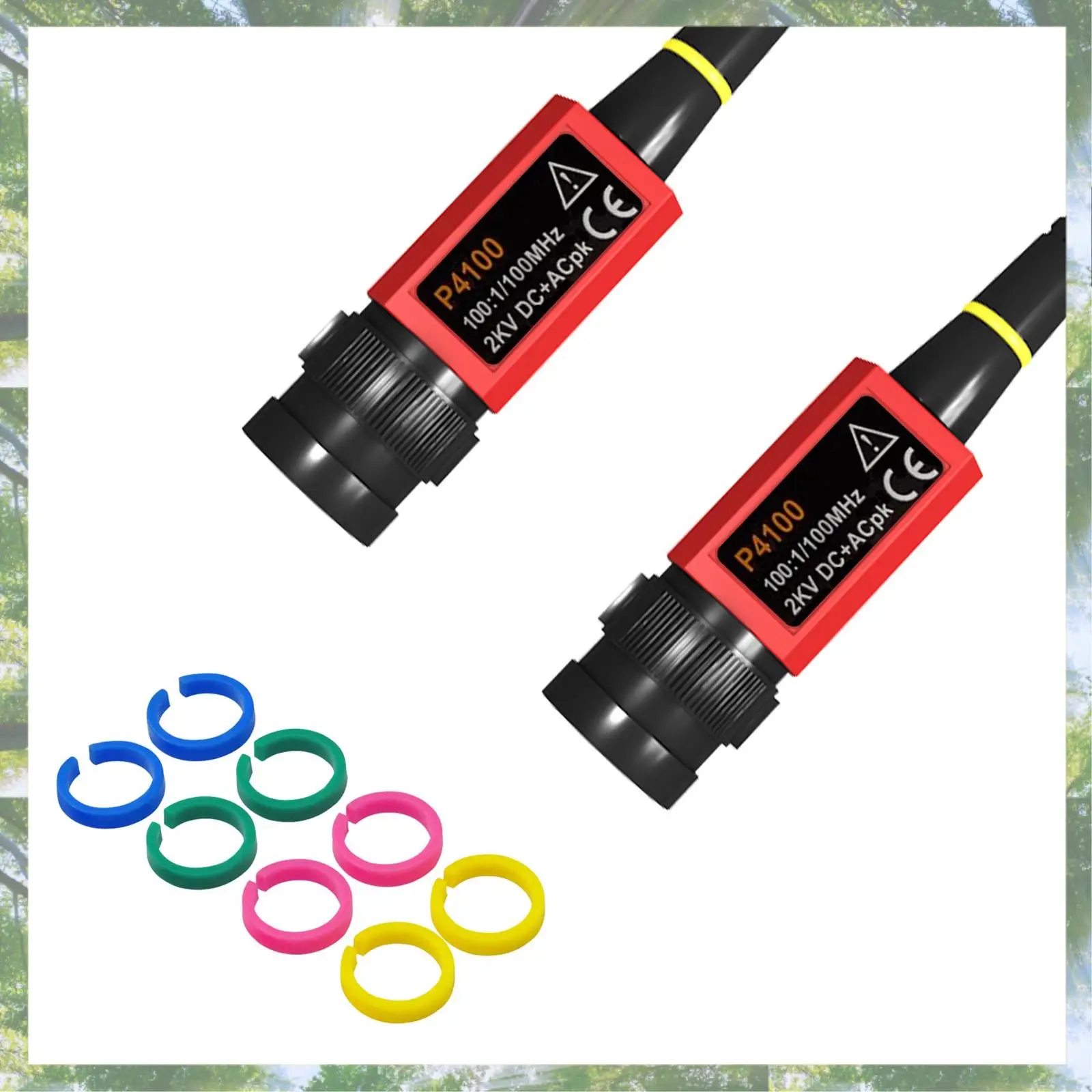 Premium-P4100 Sonda per oscilloscopio 100:1 2KV Connettore BNC di sicurezza ad alta tensione 100Mhz per attenuazione regolabile dell'oscilloscopio