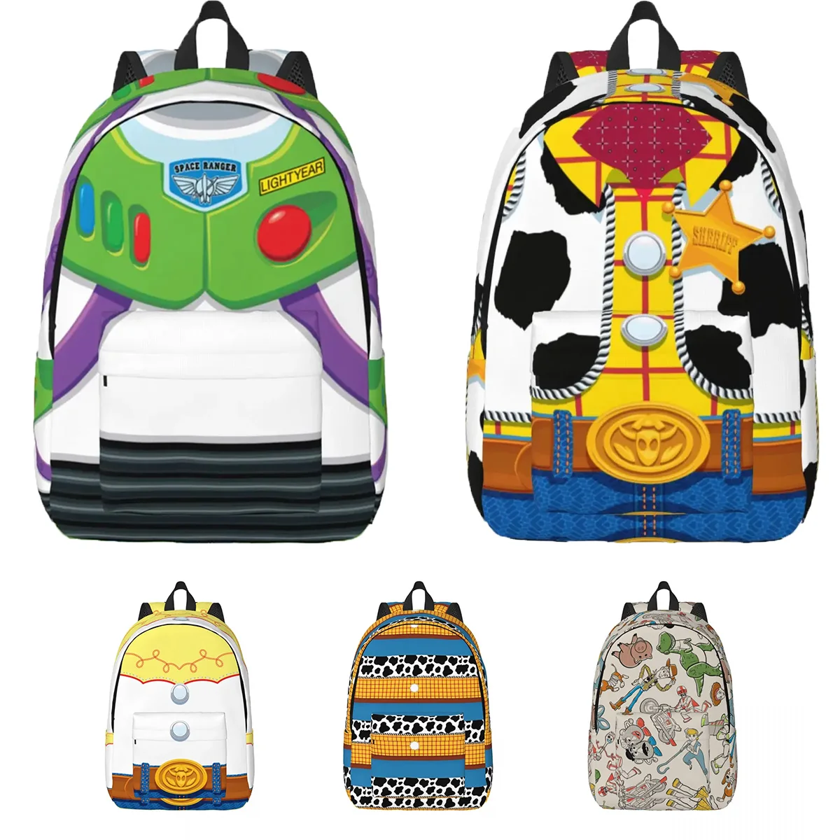 Toy Story Buzz Lightyear\'s Space Suit Backpack for Men Women Teenage High School Business Daypack Laptop Canvas Bags Outdoor