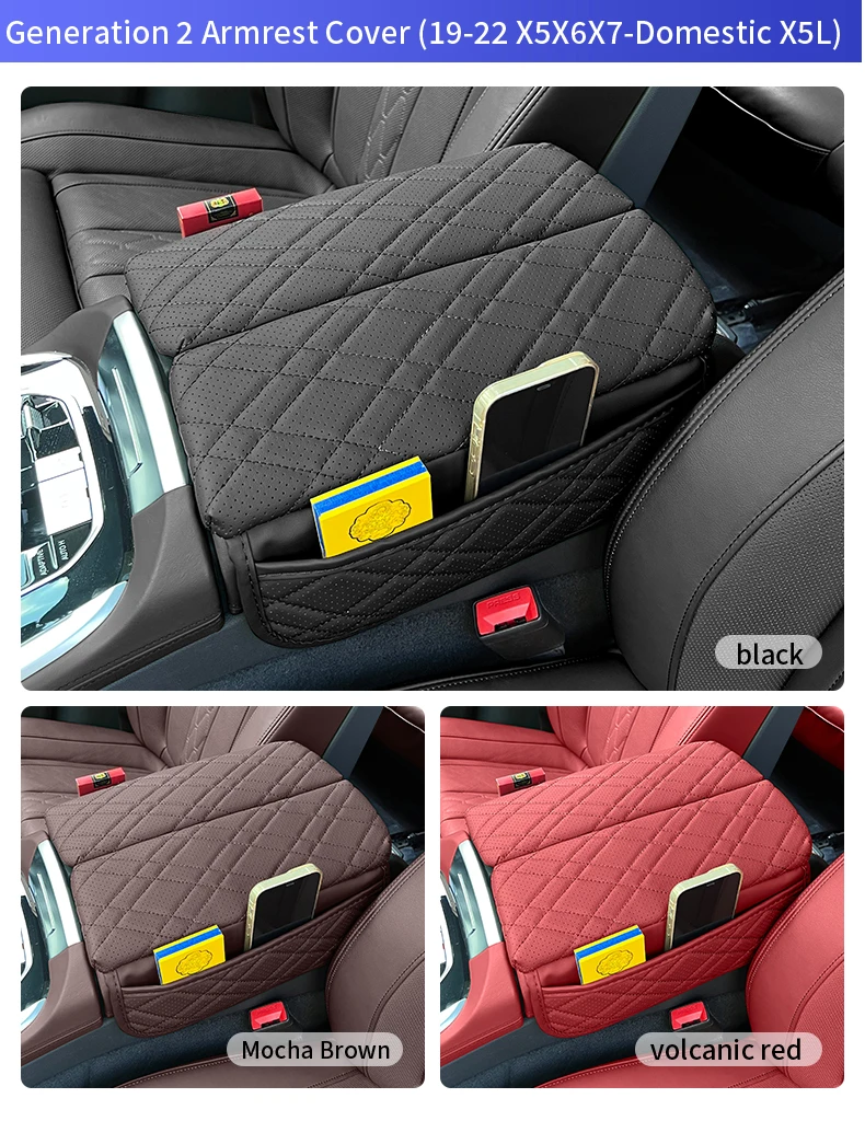 Car Central Armrest Pad For BMW G30 G38 G32 6GT 2018-2023 LHD Auto Center Console Arm Rest Box Cover Mat Protective Accessories