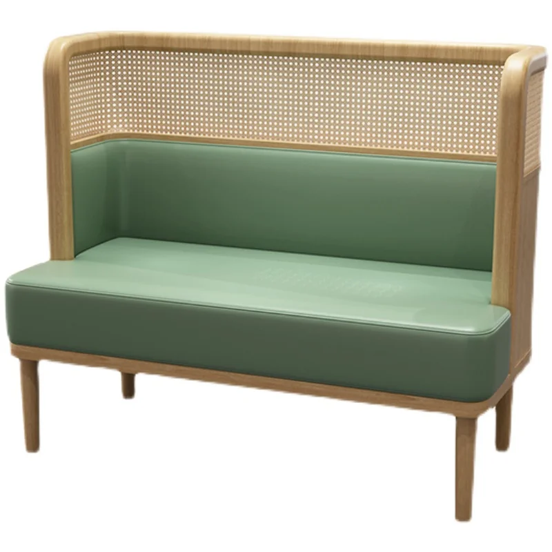 Magasin de barbecue en pot chaud en libre-service, restaurant de siège de carte, restaurant de nourriture japonaise, table et chaise en rotin en bois massif