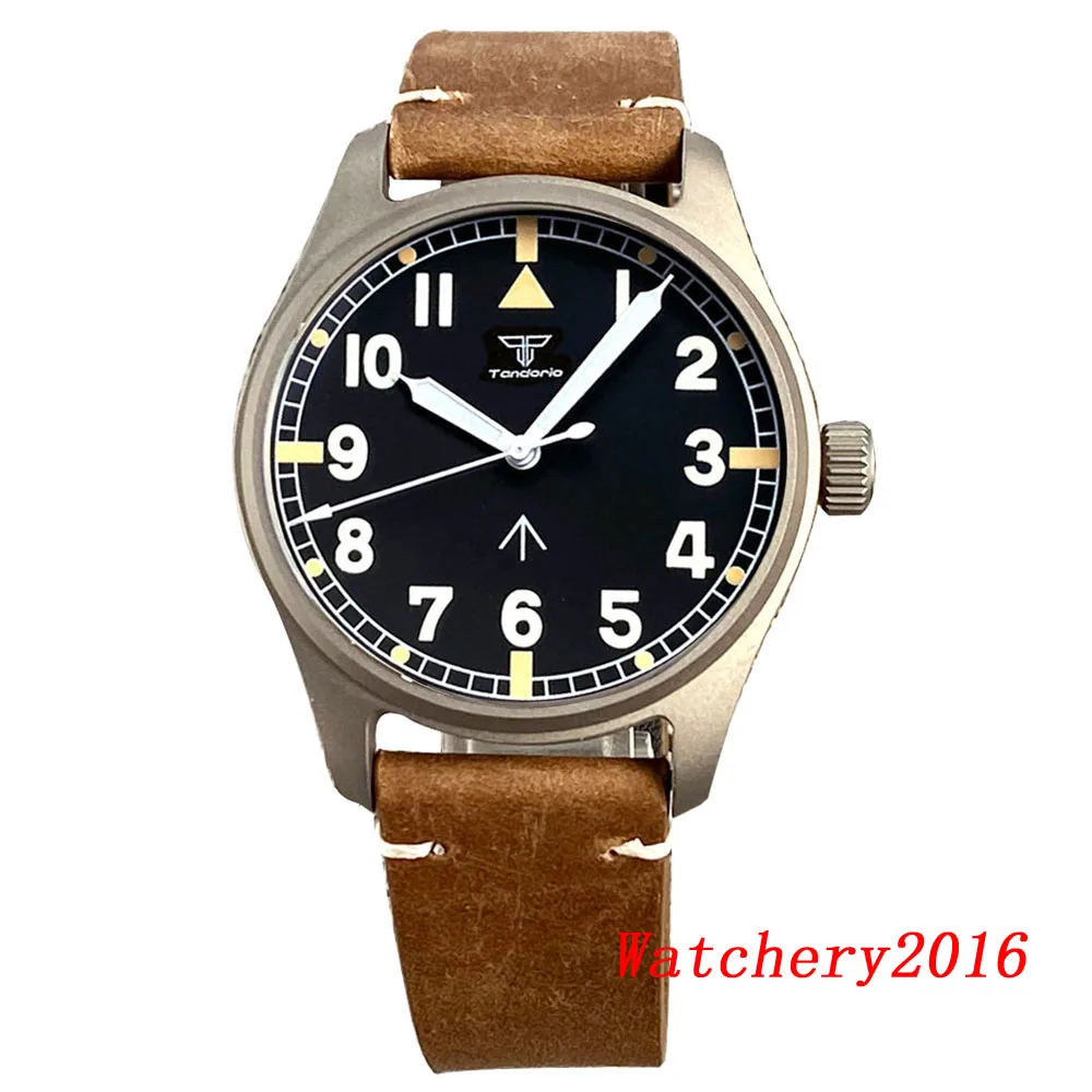 New Tandorio Pilot 39mm Titanium Watch NH35 Movement 200M 