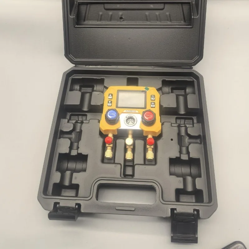 Digital Refrigerant Manifold Gauge HVAC Air Conditioning Pressure Gauge for AC Charging Multi-split and Cold Storage Service