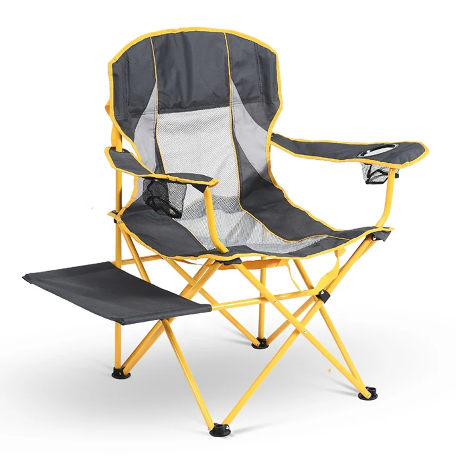 High Quality Oversize Portable Foldable Beach Camping Chair Folding With Side Table Kamp Sandalyesi