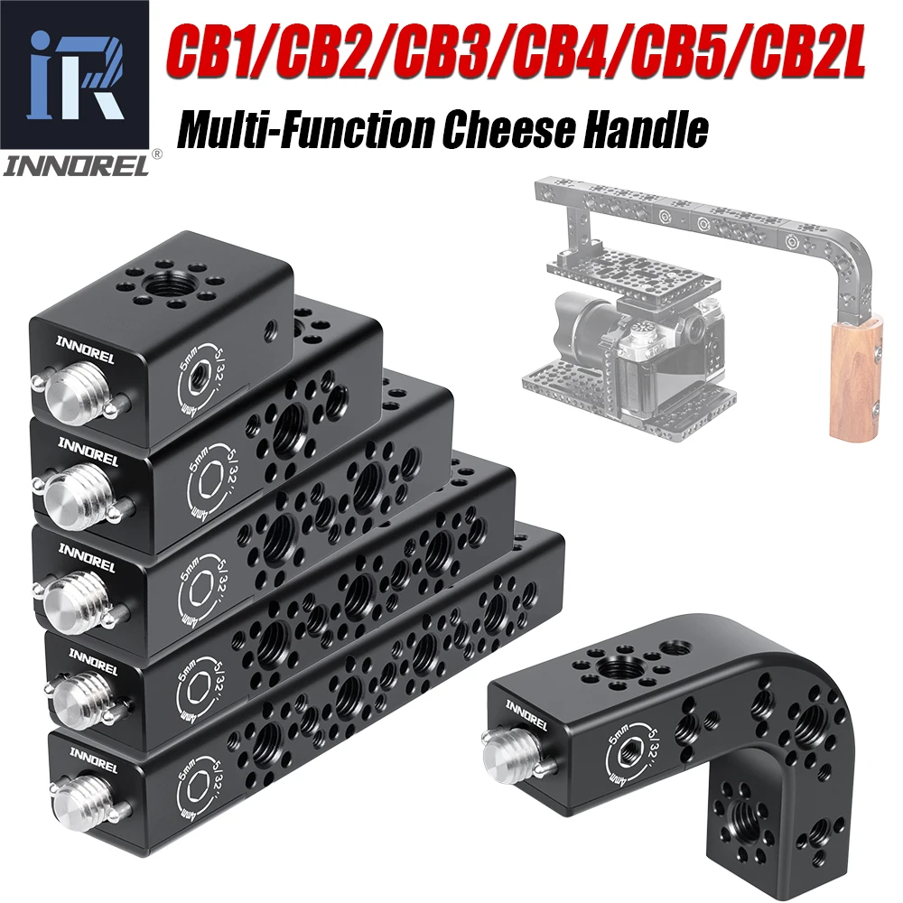 

INNOREL Multi-Function Cheese Grip Extension Bar with Arri Locating Holes for Camera Cage Frames,DIY Video Rigs,Cheese Plates