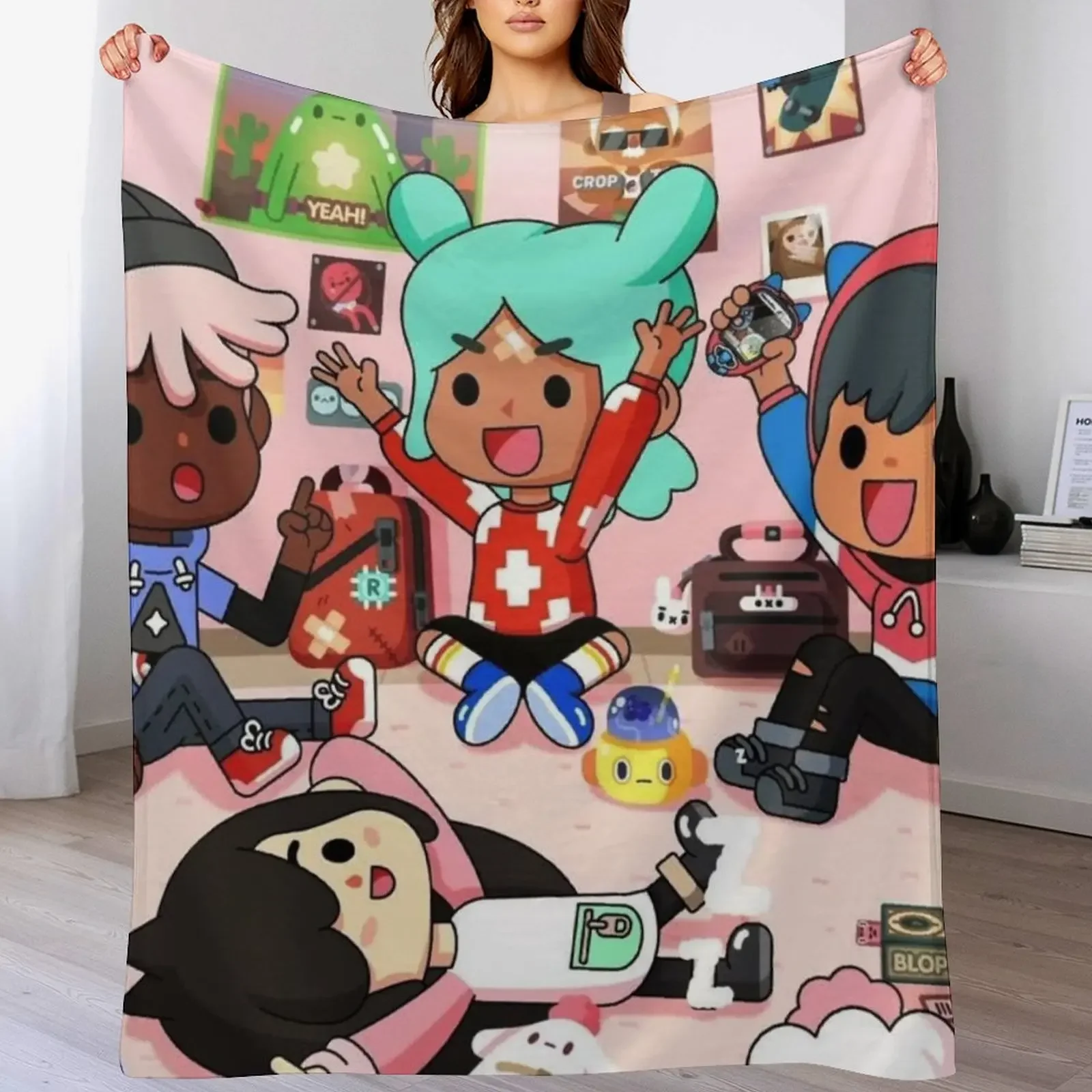 

Toca Boca Throw Blanket Soft Big blankets ands Comforter heavy to sleep Blankets