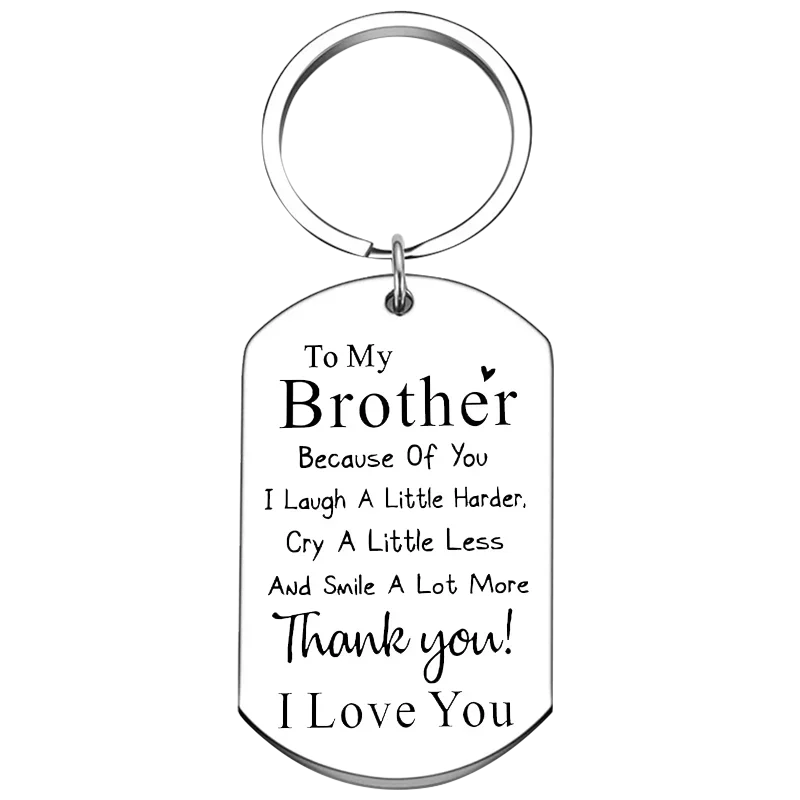 Brother Gifts Keychain Big Little Brother Bro Gift Key Chain Pendant Brother Birthday Day Christmas gift