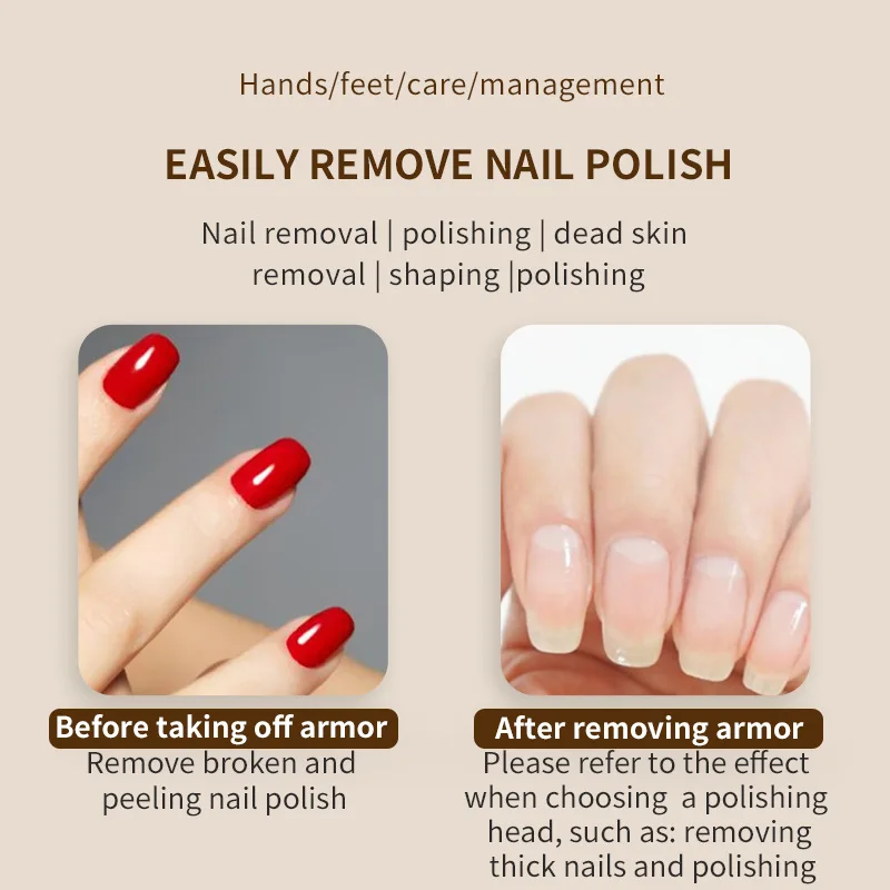 15000RPM Electric Nail Polish Drill Machine USB Charge Portable Nails Polisher Manicure Set Exfoliation Polishing for Nail Salon