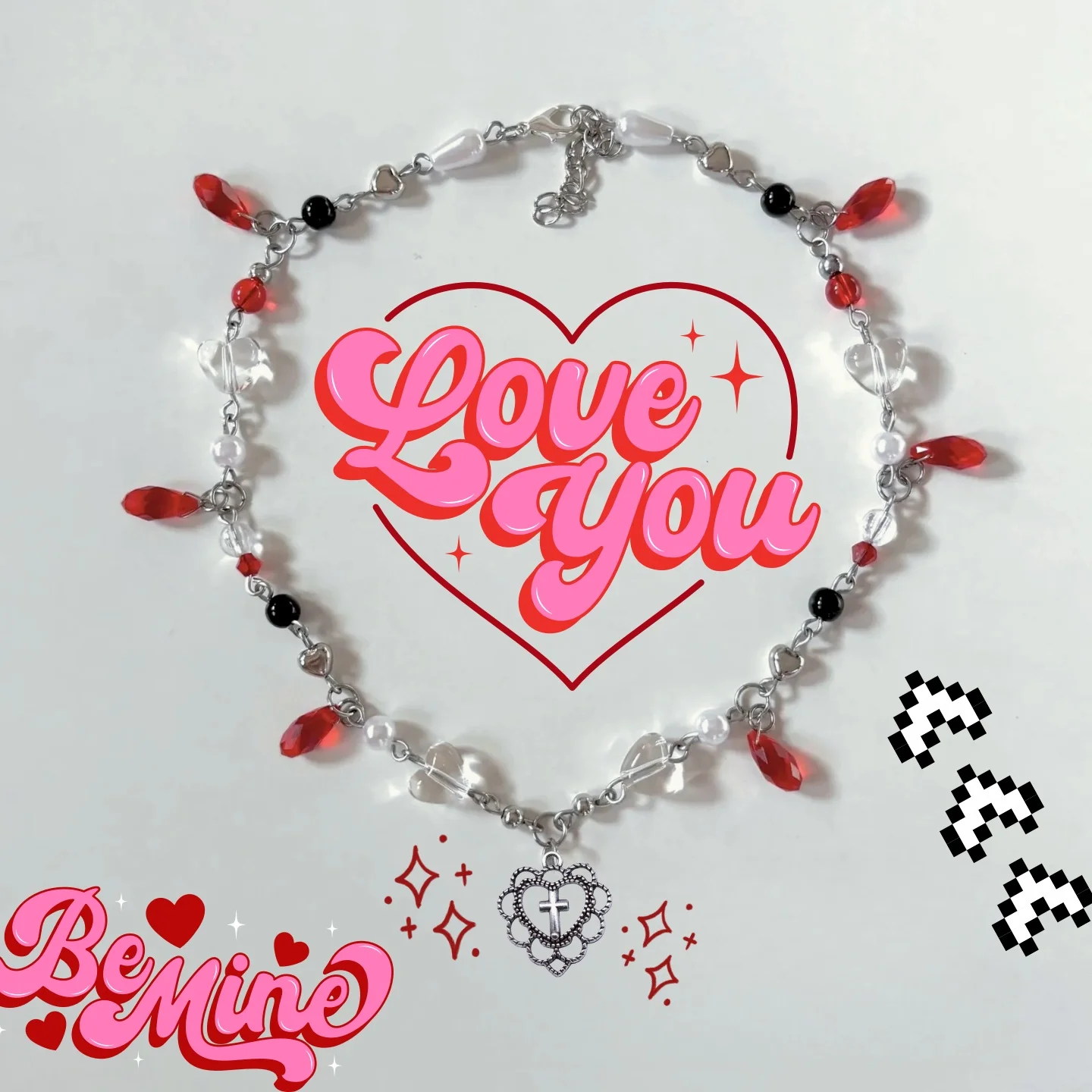 

Handmade ehp concert inspired necklace, kpop bracelet, y2k wings accessories, kawaii