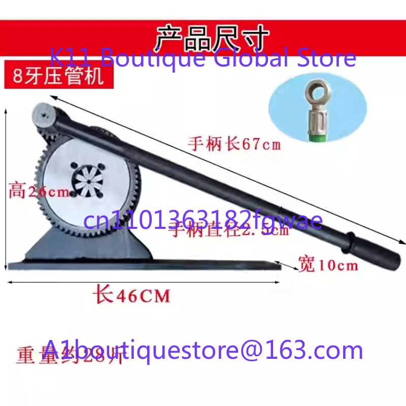 6 Teeth/8 Teeth Hydraulic Pipe Crimping Machine Manual Hose Crimping Press Hose Bender for Plastic Pipe Cutting Machinery