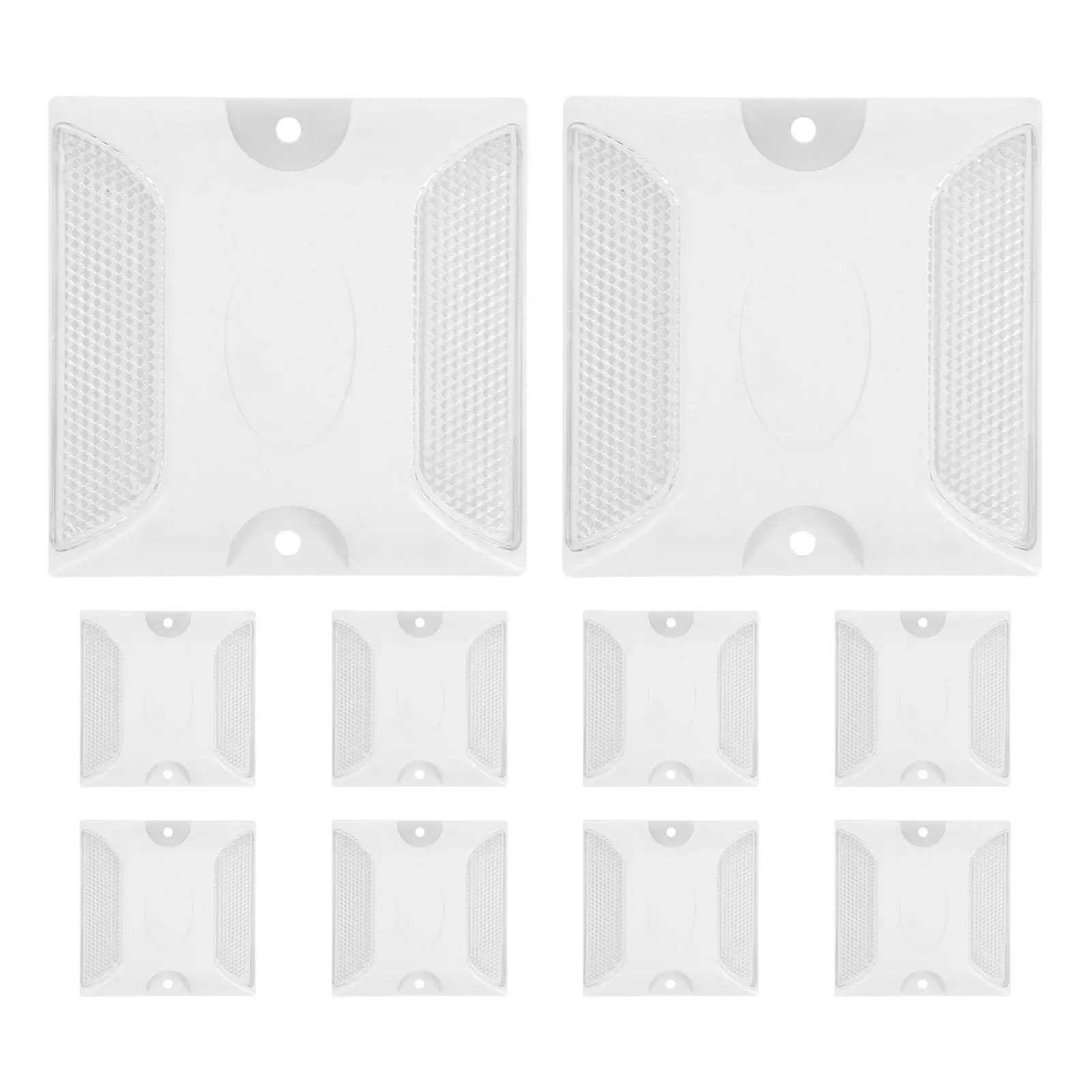 10 قطعة علامات الأسفلت العاكسة درب مدخل عاكسات عالية الانعكاس الطريق ترصيع عاكس الطريق ترصيع ABS