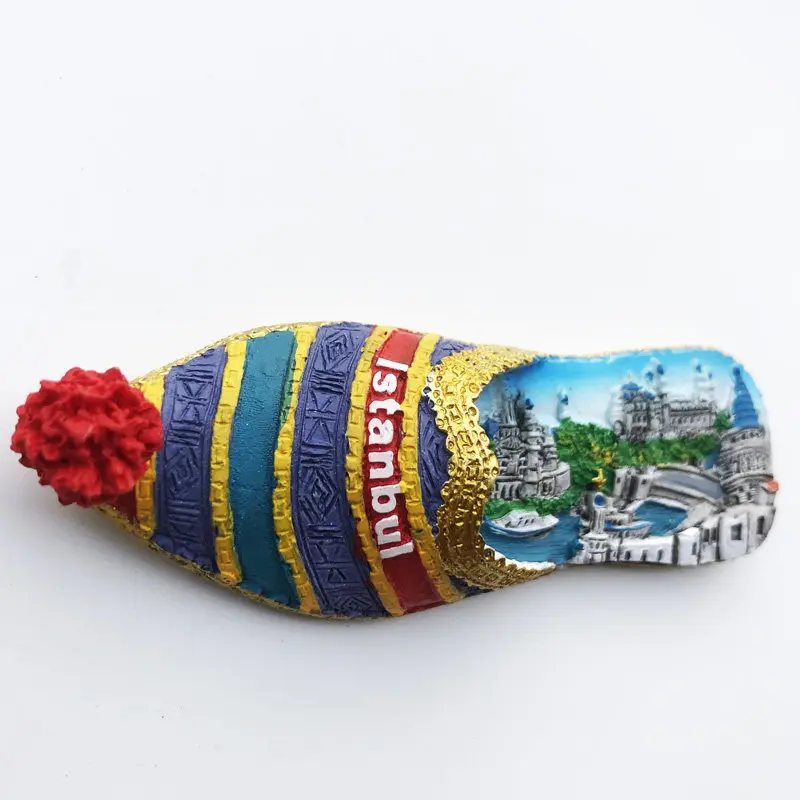 Türkiye Istanbul three-dimensional embroidered shoes message post creative magnetic refrigerator post