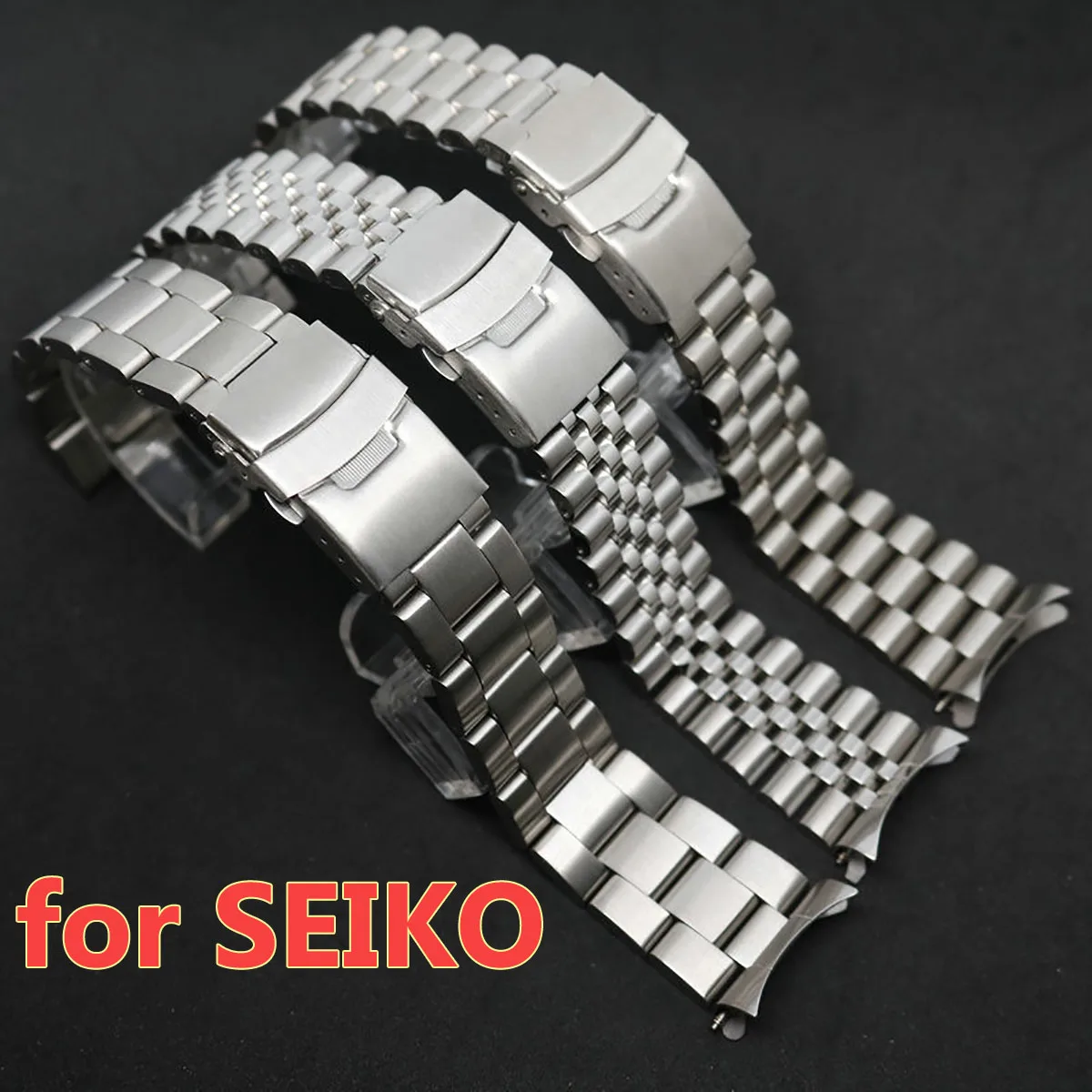 Curved Strap for Seiko Luxury Solid Stainless Steel Watch Band 18/19/20/21/22/24/26mm Arc End Belt Men Watch Accessories