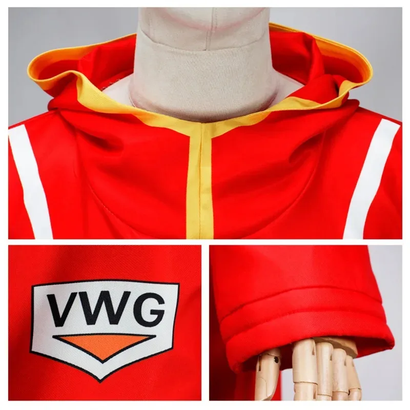 أزياء أنيمي القرد د. التأثيرية معطف أحمر قفازات مجموعة كاملة من رأس البيض لوفي لعب الأدوار بدلة بقلنسوة لحفلات الهالوين كرنفال؛ 3'v، 6.h؛ 8