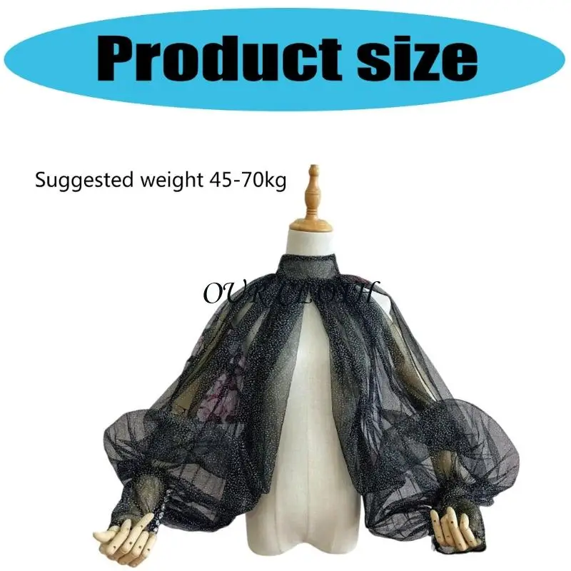 Mangas hojaldre tul boda para mujeres Sangos largos Shurgs Corte Top protección solar guantes largos sin