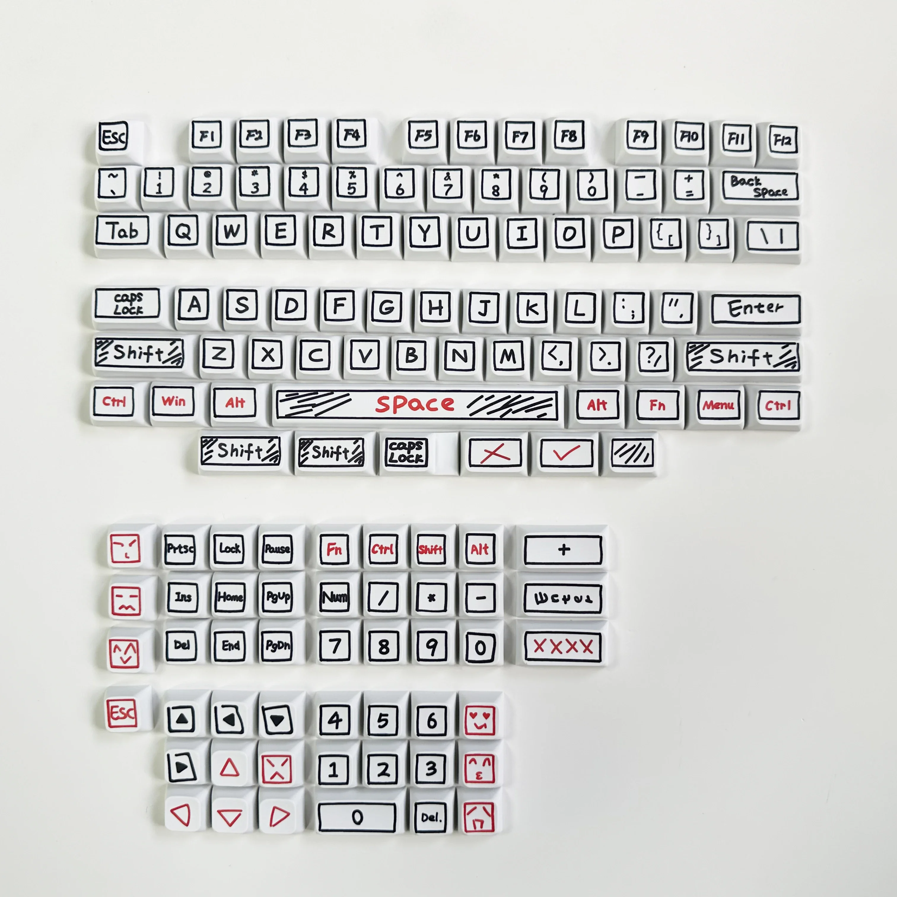 125 Keys XDA Profile Graffiti Theme Keycap PBT Dye Sublimation Customized DIY Keycaps for Gaming Mechanical Keyboard MX Switches — product photo 1 of 1
