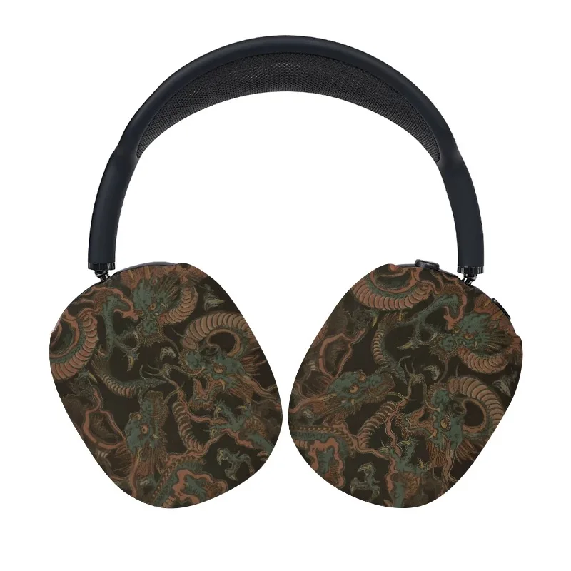 Suitable for the Airpods Max earphone case, with the blue dragon pattern elements