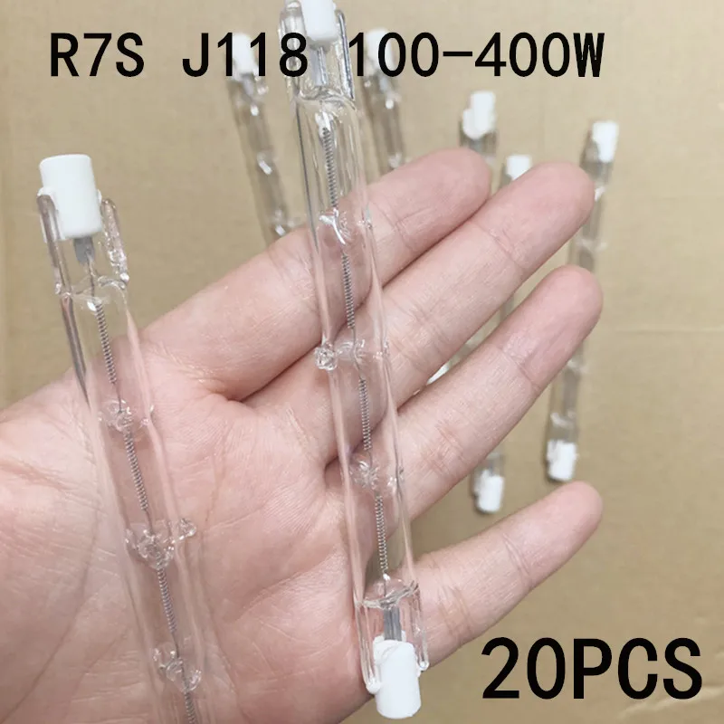 1/5/10/20PCS 100W 200W 300W 400W R7S J118 Halogen Lamp Double Ended Linear Light Bulb AC220-240V Household Halogen Bulbs