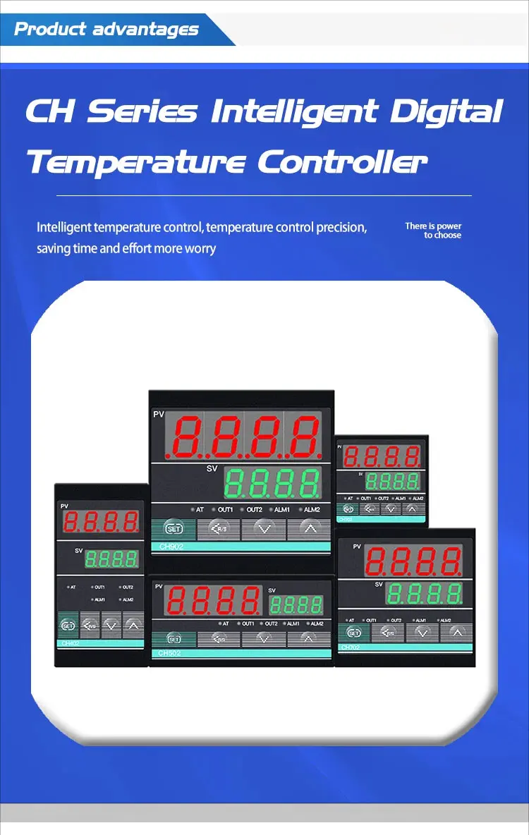 CH102 Digitaler Temperaturregler CH702 LED-Anzeige Kunststoffmaterial Industrieausrüstung OEM ODM Unterstützt – Detail 2