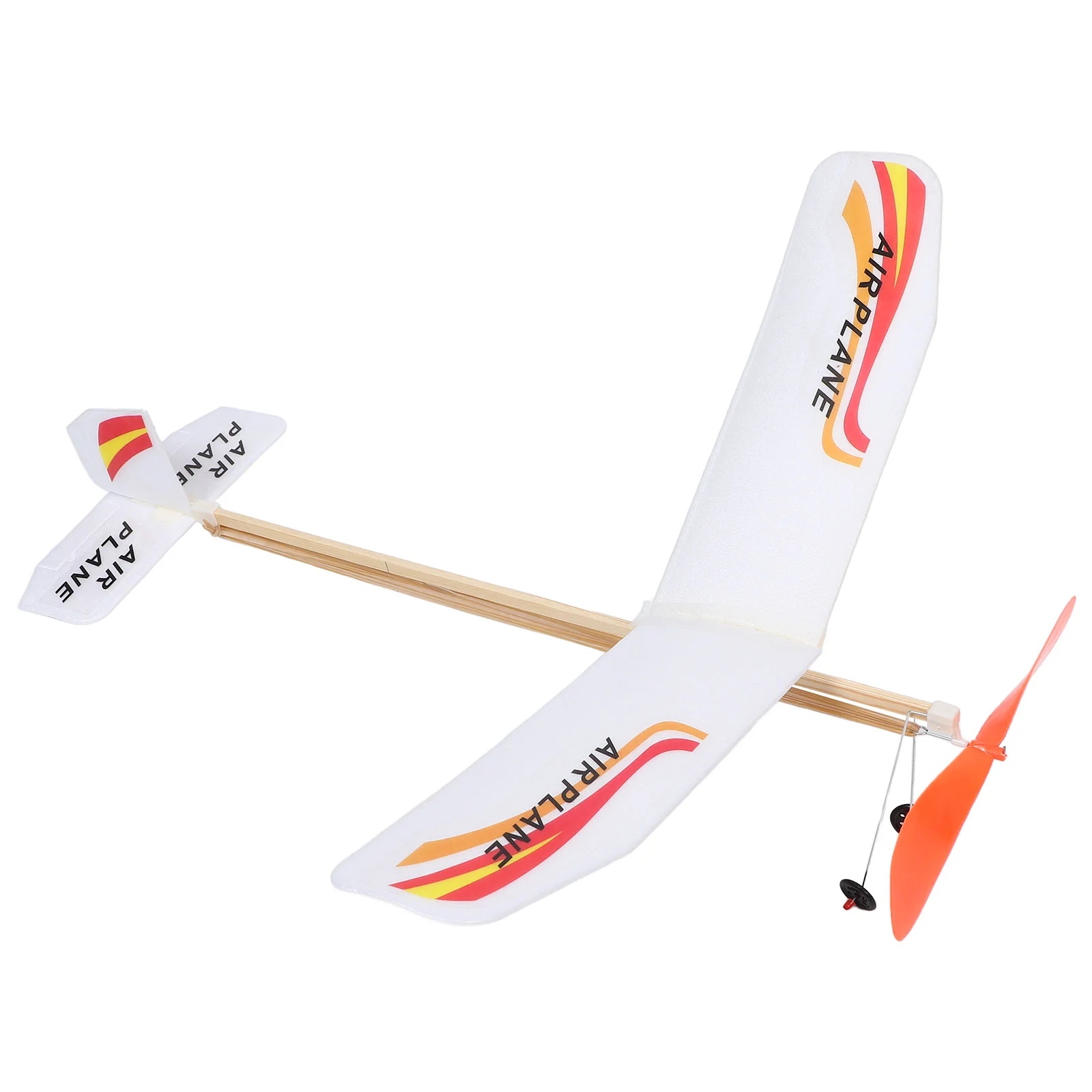 Rubber Band Powered Airplane Model Red Color Outdoor Toys Kids Boys Party Decorations Easy Transport Travel Small Glider