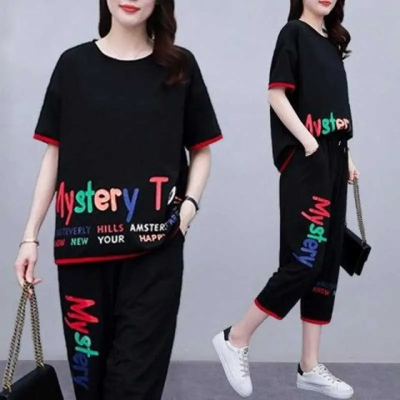 

Повседневный костюм для похудения Faion для женщин Fat Sister New Fat MM L Korean Sle Teenage Spring Collection Student Work orm