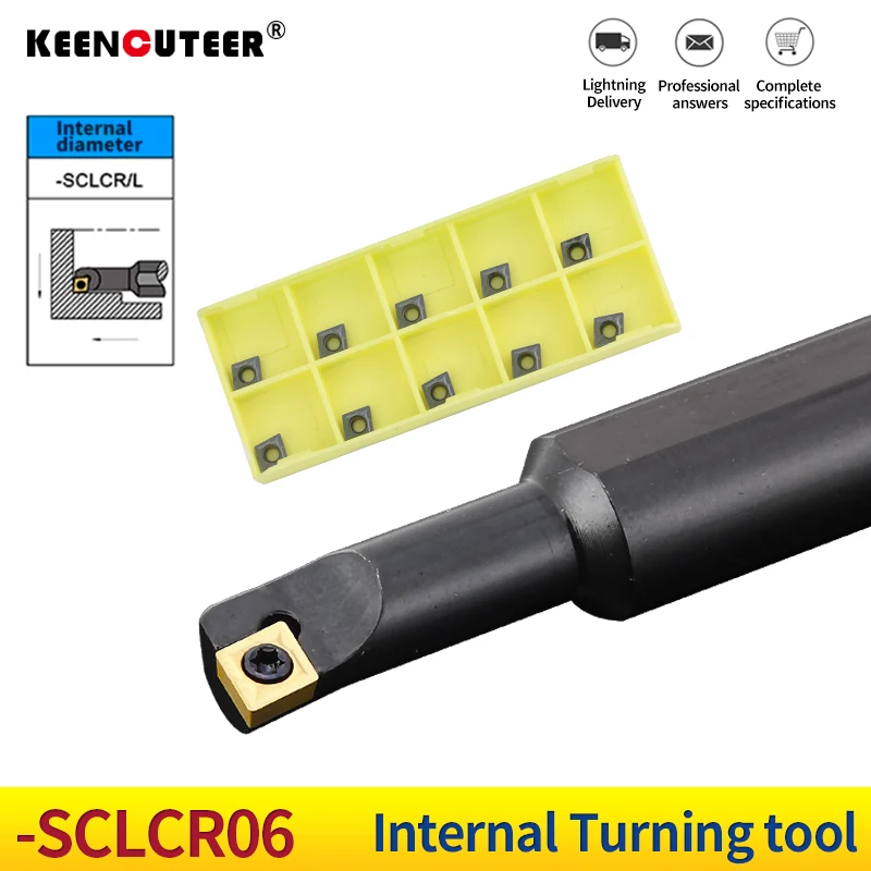 S06K/S07K/S08K/S10K/S12M -SCLCL06-A16 -SCLCR06-12 Internal Turning Tools Holders CNC Lathe Cutting Machining Boring Toolholders