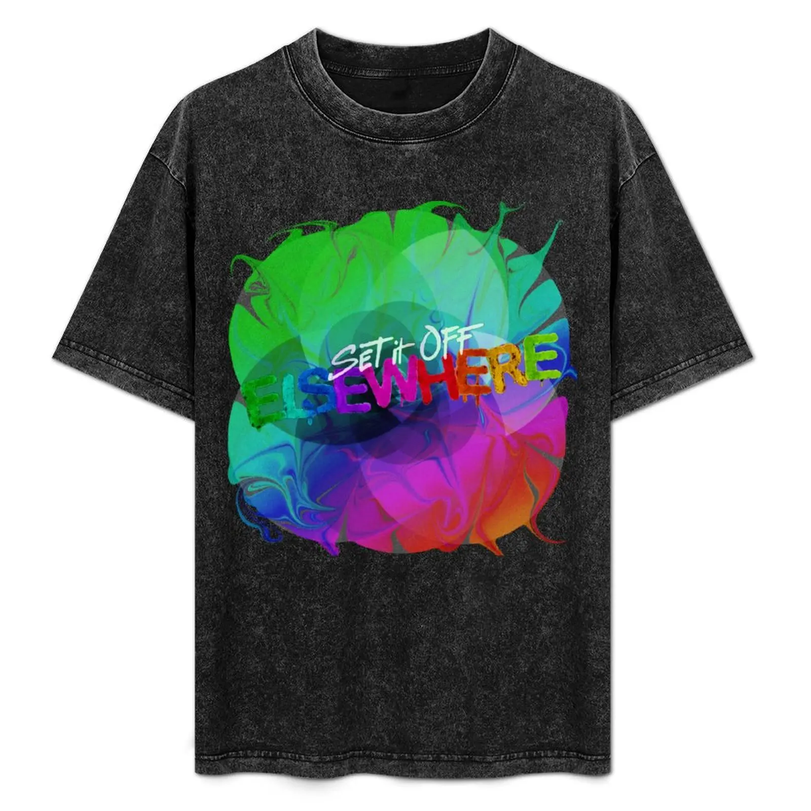 Set it Off Elsewhere Album Rainbow melt T-Shirt Personalized t-shirt Anime t-shirt vintage anime shirt mens white t shirts