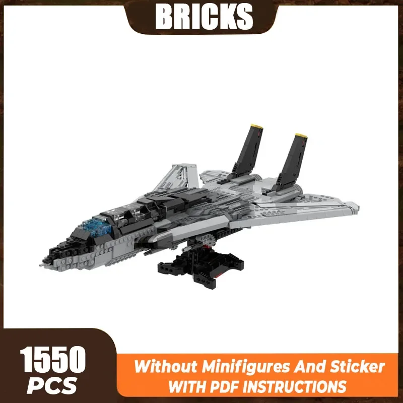 Serie militare Moc Building Blocks F-14 TOMCAT Modello Tecnologia Aerei Mattoni Assemblaggio FAI DA TE Giocattolo Da Caccia Per Il Capretto 10300 B-MODEL