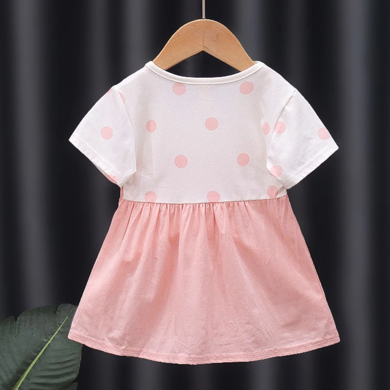Vestido de dibujos animados para niña pequeña, disfraz de princesa con Orejas de conejo, ropa de cumpleaños con lazo, A1024