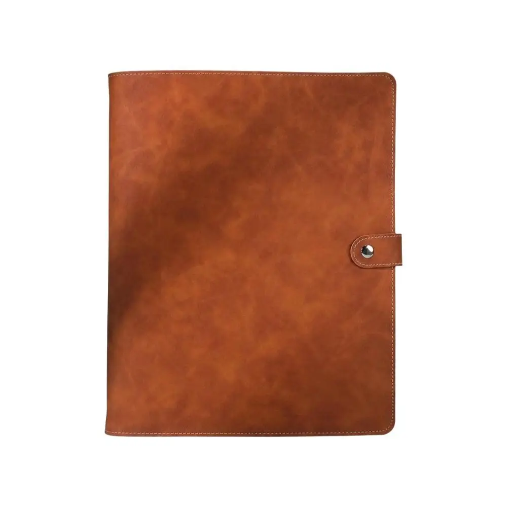 PU Leather Leather A4 Binder Notebook Transparent Inner Pockets Mixed Pocket Layout Refillable Notebook Soft Cover