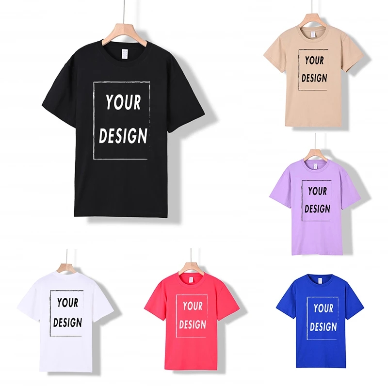XH-2300 pure cotton 230g unisex round neck short sleeved fashion casual plus size private customization for spring and summer