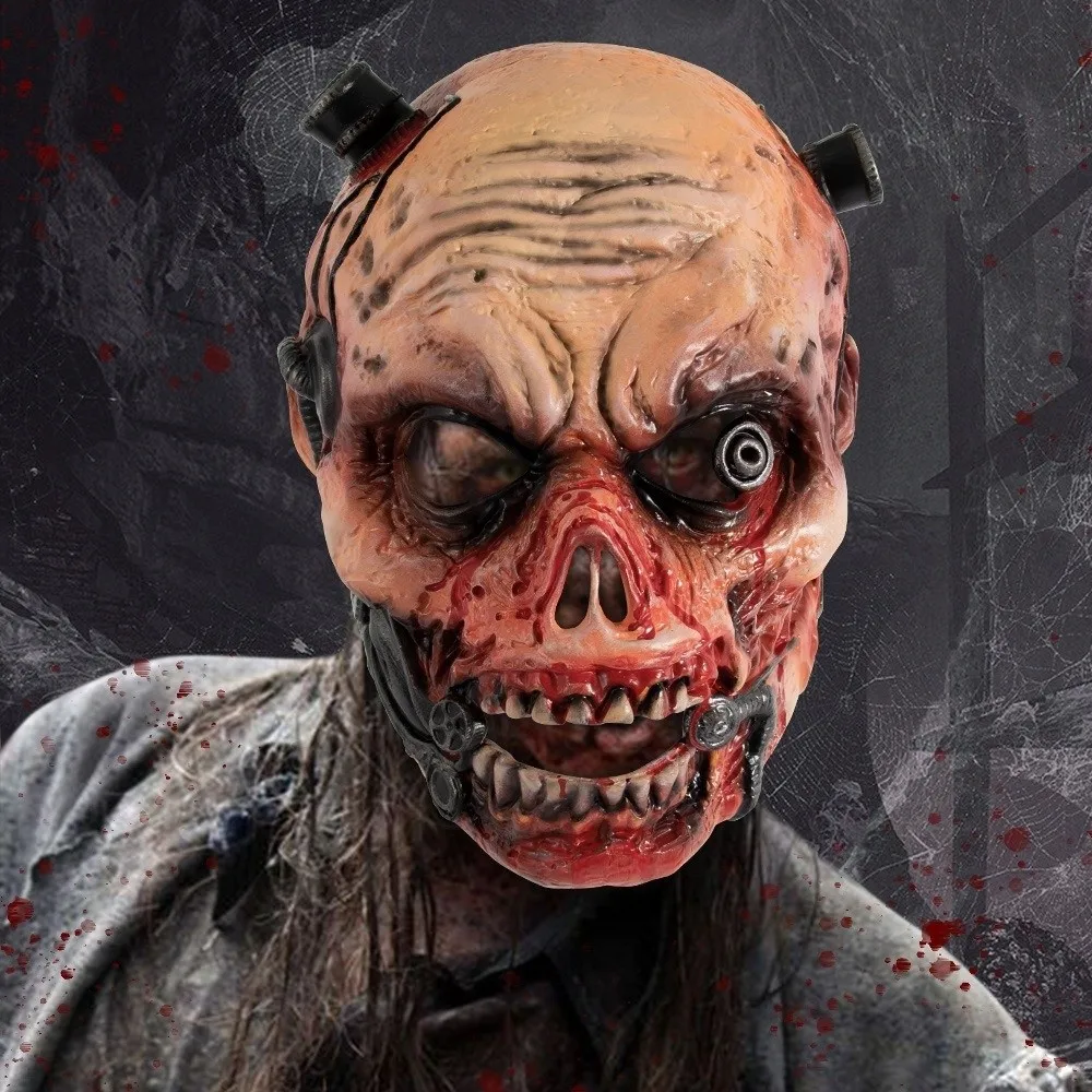 

Cosplay Headgear Realistic Scary Zombie Mask 3D Stereo Novelty Halloween Ghost Mask Funny Demon Grim Reaper Mask Dress Up Props