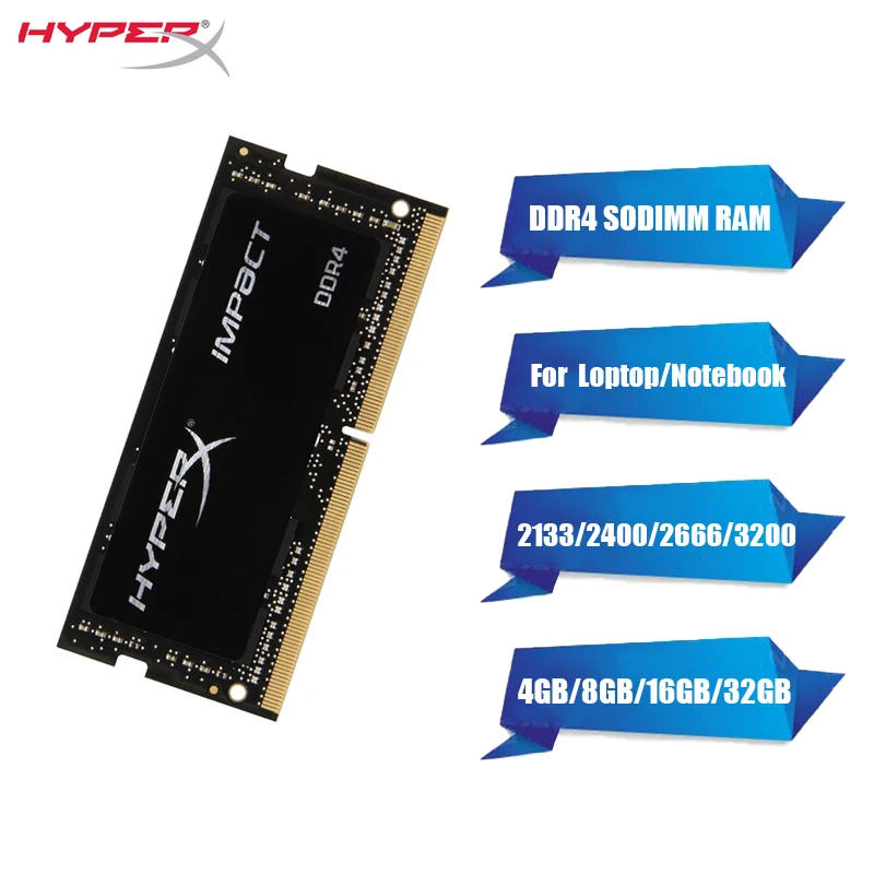 Mémoire pour ordinateur portable RAM 8 Go 16 Go 32 Go 3200MHz 2133 2400 2666MHz Mémoire pour ordinateur portable 260Pin 1.2V PC4-21300 25 femelle DDR4 SODIMM RAM