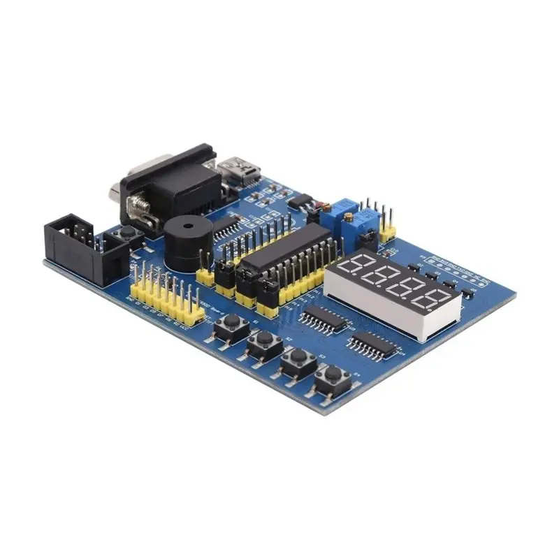 Y45A-C8051F330 Based Learning Development Board 25Mhz Oscillator Full IO Pin On-Chip ADC UART SPI I2C 4-Digit LED Buzzer