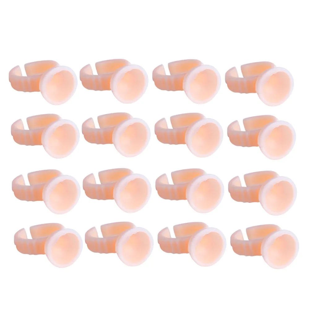 

100Pcs Size S Pink Silicone Color Cup Disposable Tattoo Ink Ring for Professional Use No Clean Up Required Pigment Container